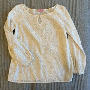 Lilly Pulitzer White Eyelet Blouse